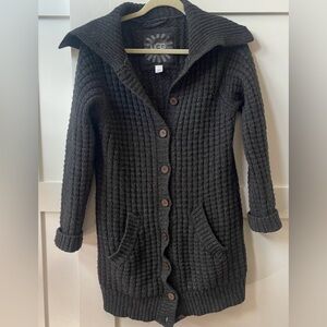 UGG Charcoal Knit cardigan Sweater, L